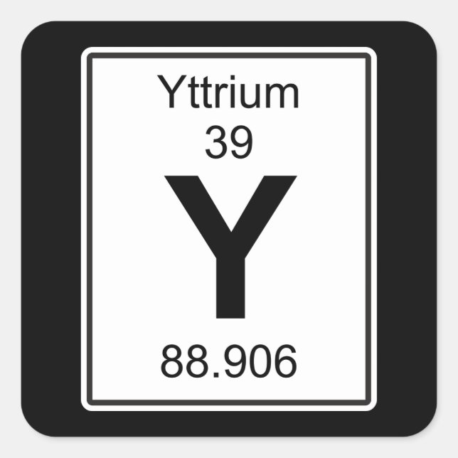 Y - Yttrium Square Sticker (Front)