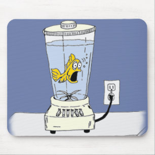 Ya Betcha I'm Stressed! (Fish in a Blender) Mouse Pad