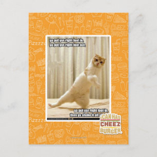 Ya put yur right foot in, ya put yur right foot ou postcard