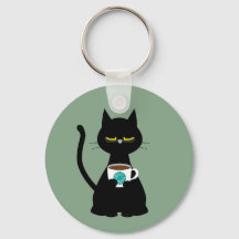 YAAAWN sleepy cat key ring