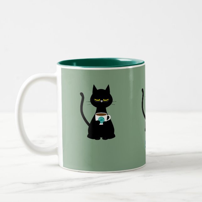 YAAAWN sleepy cat mug (Left)