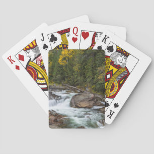 Yaak Falls In Autumn In The Kootenai National Playing Cards