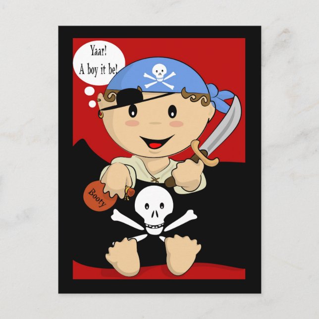 Yaar! A Boy it BE! Postcard (Front)