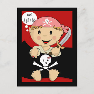 Yaarr! A Girl it BE! Postcard