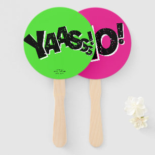 Yaas and No   Funny Bridal Shower Party Prop Hand Fan