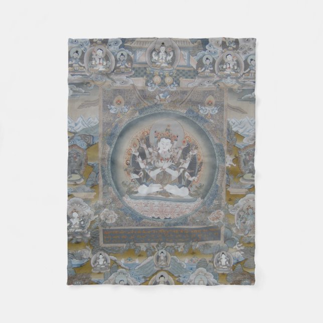 Yab Yum Vajrasattva Fleece Blanket (Front)