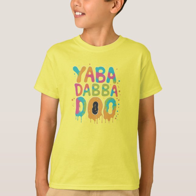 Yabba Dabba Doo! Multicolor Explosion T-Shirt (Front)