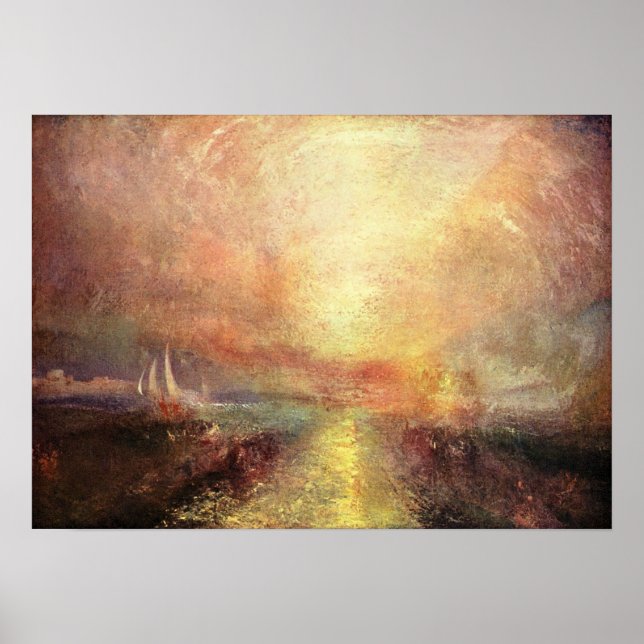 Yacht approaching the coast -Joseph Mallord Turner Poster (Front)