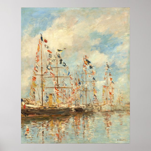 Yacht Basin - Eugène Boudin Fine Art Poster (Front)