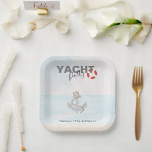 Yacht Boat Cruise Birthday Party  Paper Plate