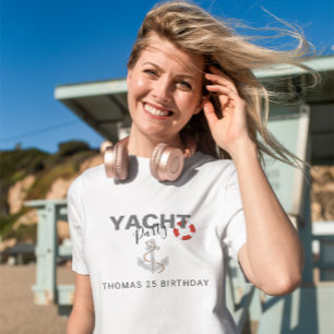 Yacht Boat Cruise Birthday Party  T-Shirt