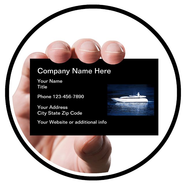 Yacht Boat Nautical Theme Business Card (boating)