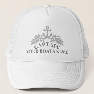 Yacht captains ships anchor trucker hat