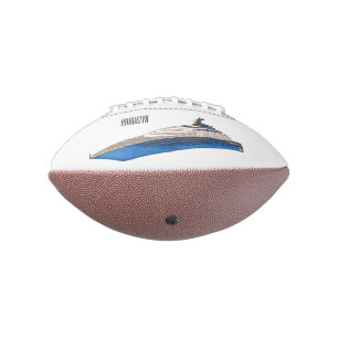 Yacht cartoon illustration football