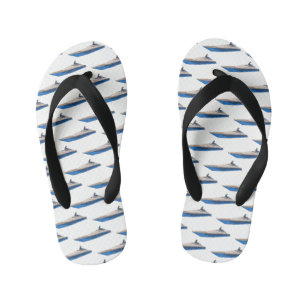 Yacht cartoon illustration kid's thongs