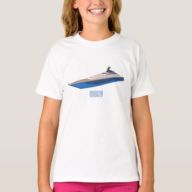 Yacht cartoon illustration  T-Shirt (Front)
