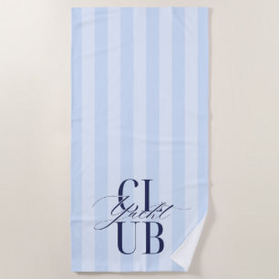 'Yacht Club' Blue Beach Lovers Ocean Summer Towel