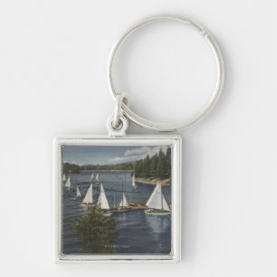 Yacht Club, Sailboat Race Key Ring