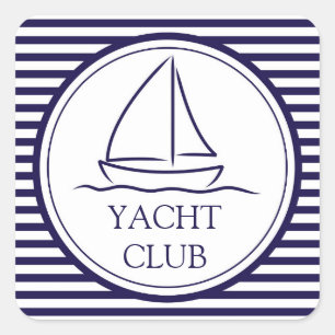 Yacht Club Square Sticker