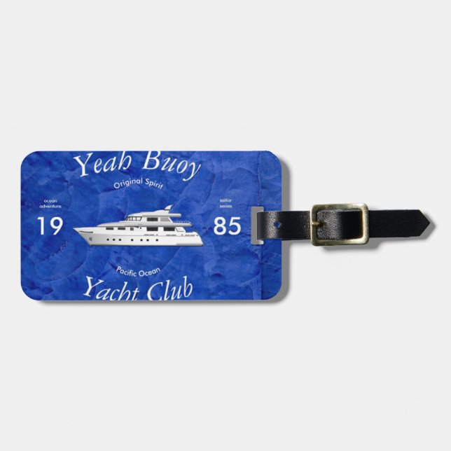 Yacht Club Yeah Buoy Luggage Tag (Front Horizontal)