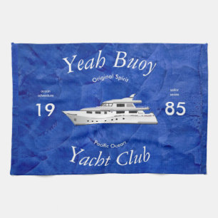Yacht Club Yeah Buoy Tea Towel