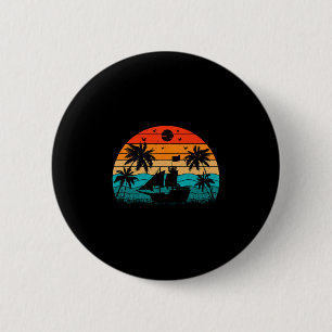 Yacht Funny Retro Yachting Family Trip Captain Cre 6 Cm Round Badge