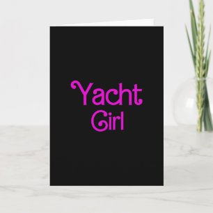 Yacht Girl Cruise Yacht Party Sailing Cruising Cap Card