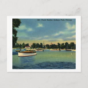 Yacht Harbour, Jackson Park, Chicago Vintage Postcard