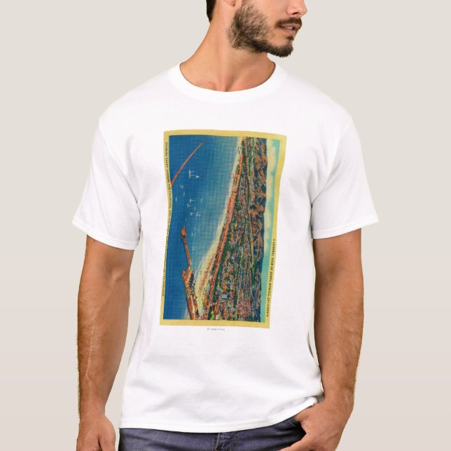 Yacht Harbour, The Palisades, and Santa Monica T-Shirt (Front)