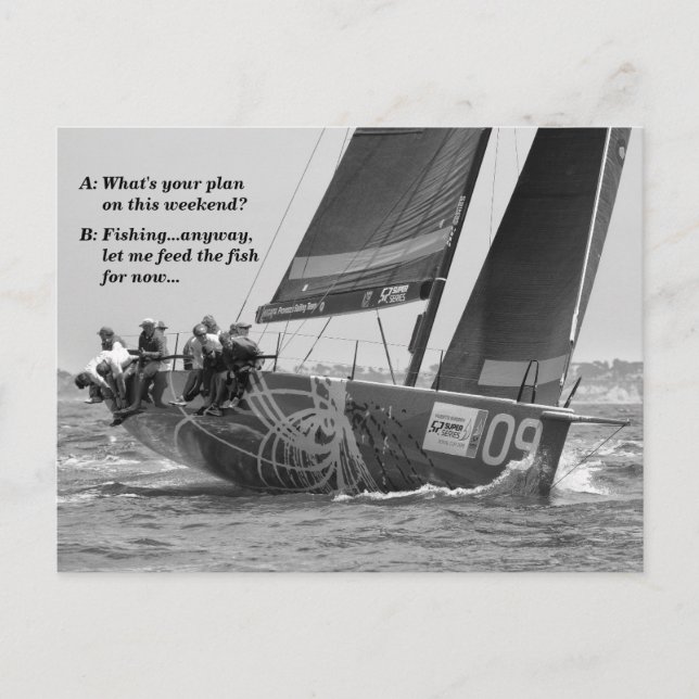 Yacht meme postcard (Front)