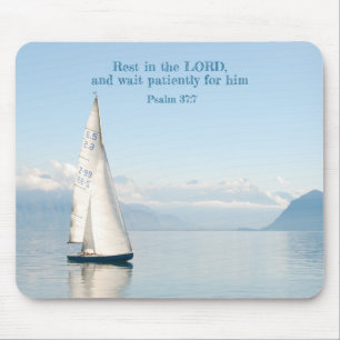 Yacht on Calm Waters  Mouse Pad