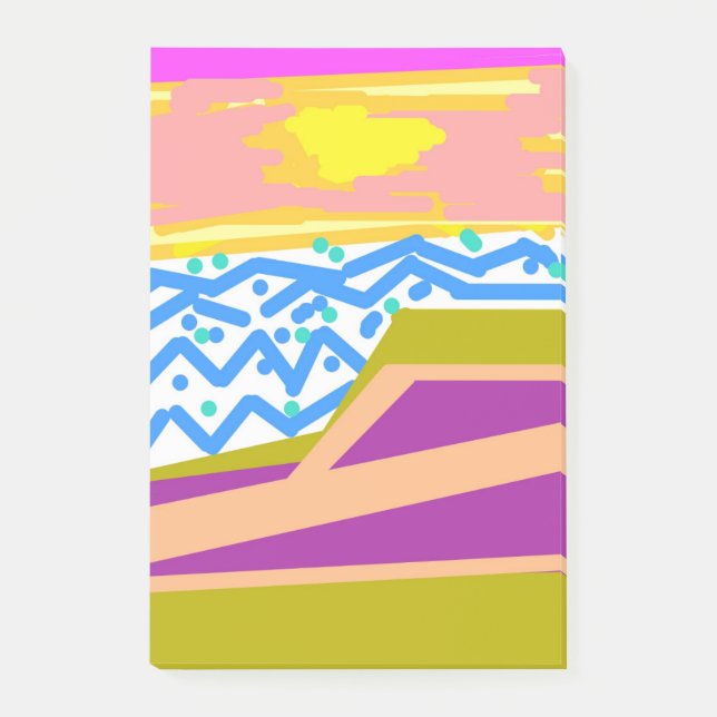 Yacht on Pink Notepad (Front)