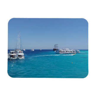 Yacht parking with tourists near White Island  Pos Magnet