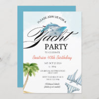 Yacht Party Boat Cruise Ship Invitation