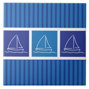 Yacht pattern ceramic tile