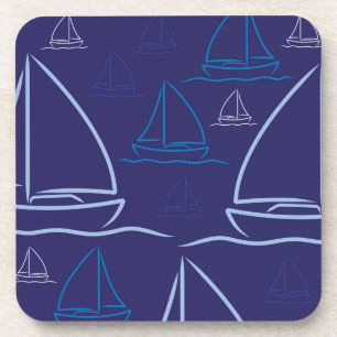 Yacht pattern coaster