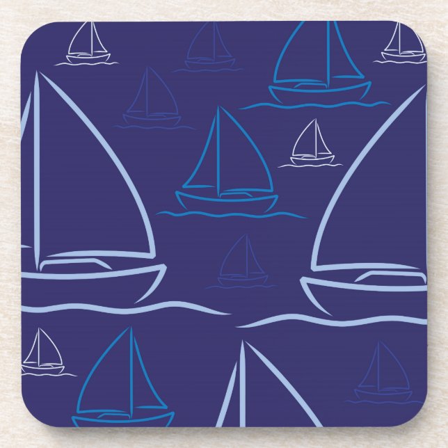 Yacht pattern coaster (Front)