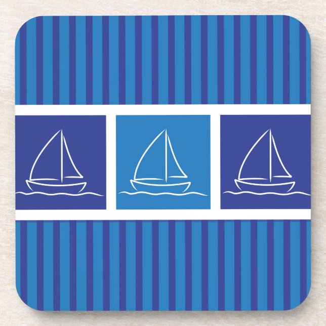 Yacht pattern coaster (Front)