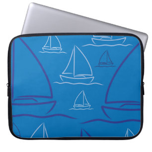 Yacht pattern laptop sleeve
