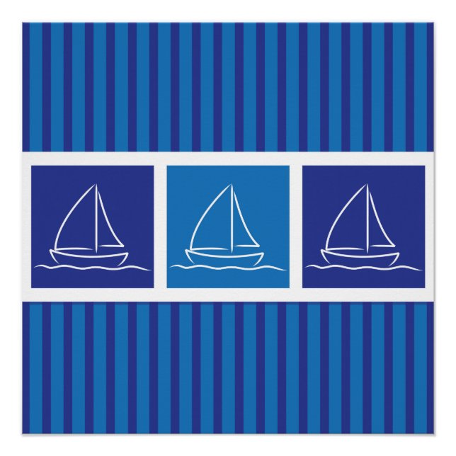 Yacht pattern poster (Front)
