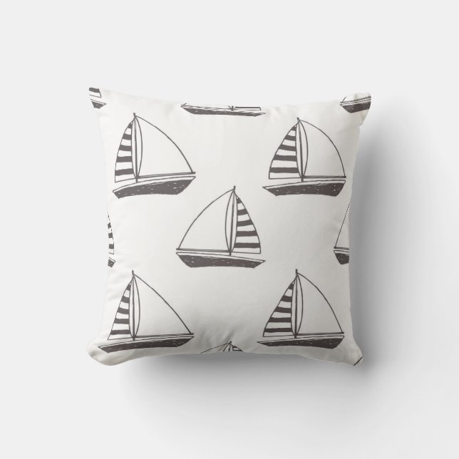 Yacht pillow (White) (Front)