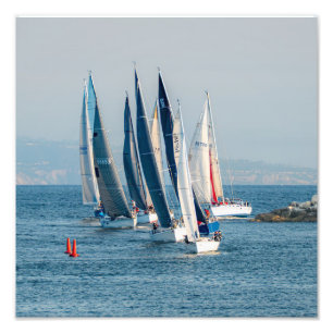 Yacht Race - Marina Del Rey, CA Photo Print