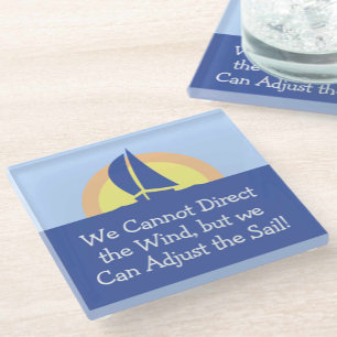 Yacht Racing Sailing Themed Glass Coaster