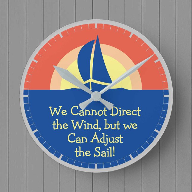 Yacht Racing Sailing With Sunset Round Clock (Creator Uploaded)