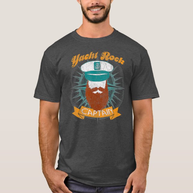 Yacht Rock Captain  Party Boat Drinking T-Shirt (Front)