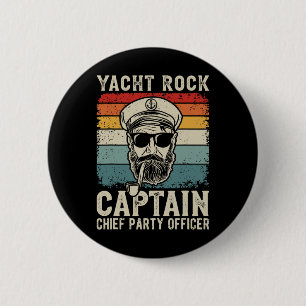 Yacht Rock Captain Pontoon Boat Party Sailor Boati 6 Cm Round Badge