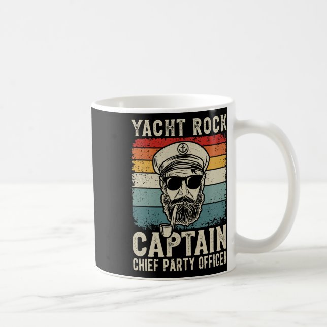 Yacht Rock Captain Pontoon Boat Party Sailor Boati Coffee Mug (Right)