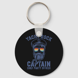 Yacht Rock Captain Pontoon Boat Party Sailor Boati Key Ring