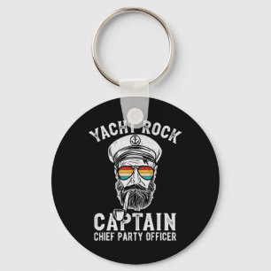 Yacht Rock Captain Pontoon Boat Party Sailor Boati Key Ring