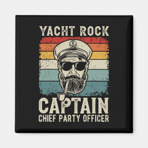 Yacht Rock Captain Pontoon Boat Party Sailor Boati Magnet